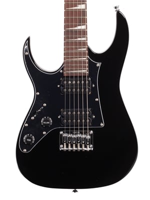 Ibanez GRGM21L Gio Mikro Lefty Electric Guitar Black Night Body View